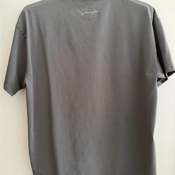 YoungLA Mens #466 Crew Neck Tee in Charcoal Gray - Picture 2 of 2
